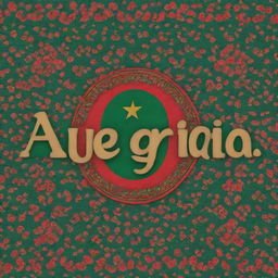 The word 'Algeria' stylishly written out, draped in the vibrant colors and patterns of the traditional Algerian attire.