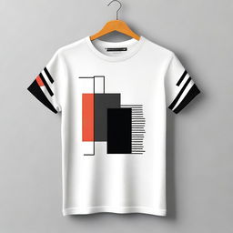 A stylish t-shirt design featuring a modern, minimalistic graphic