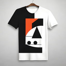 A stylish t-shirt design featuring a modern, minimalistic graphic