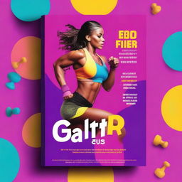 A vibrant and energetic book cover for a fitness guide