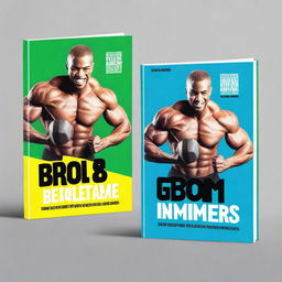 Create a fitness book cover featuring a dynamic and energetic design