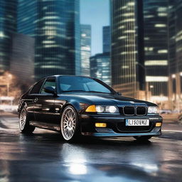 A high-quality image of a BMW M3 E36, showcasing its sleek design and sporty features