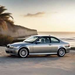 A high-resolution image of a BMW E46, emphasizing its elegant design and performance features