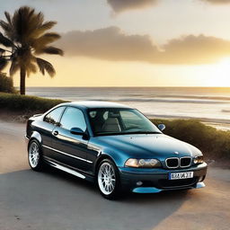 A high-resolution image of a BMW E46, emphasizing its elegant design and performance features