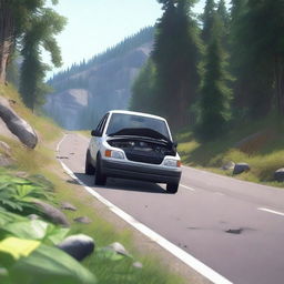 A high-quality image inspired by the video game BeamNG