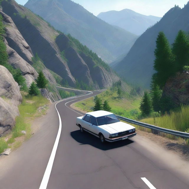 A high-quality image inspired by the video game BeamNG