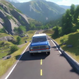 A high-quality image inspired by the video game BeamNG