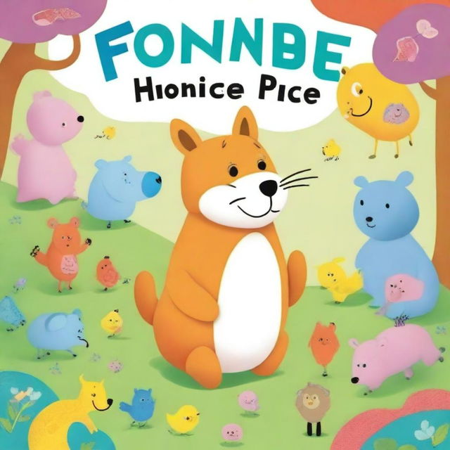 A colorful and engaging book cover for an English phonics book for children