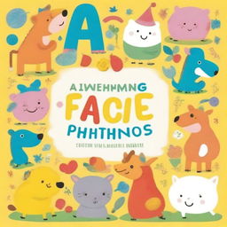 A colorful and engaging book cover for an English phonics book for children