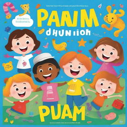 Create a vibrant and colorful book cover for an English phonics book for children