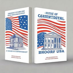 Design a book cover for a book titled 'History of Contemporary USA'