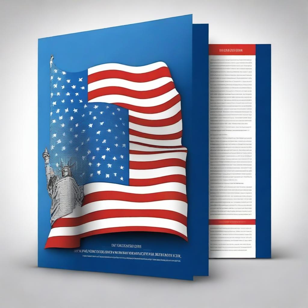 Design a book cover for a book titled 'History of Contemporary USA'