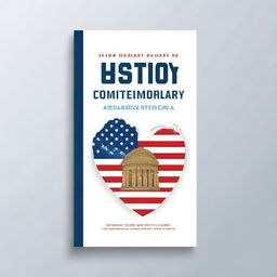 Design a book cover for a book titled 'History of Contemporary USA'