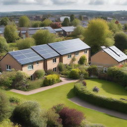 A picturesque scene of sustainable housing in England