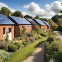 A picturesque scene of sustainable housing in England