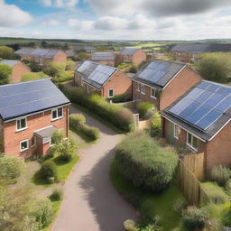 A picturesque scene of sustainable housing in England