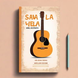 Create a book cover with the words 'Aula de violão para iniciantes'