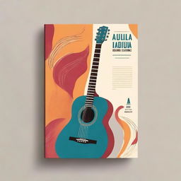 Create a book cover with the words 'Aula de violão para iniciantes'