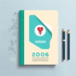 Create a minimalistic yet scholarly book cover for a book titled 'My 20th Notebook: NEET PG revision made easy'