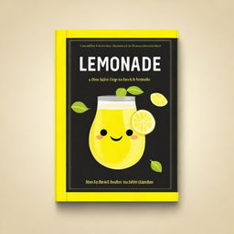 Create a book cover for a self-development autobiography titled 'Lemonade' with the subtitle 'When life gives you lemons