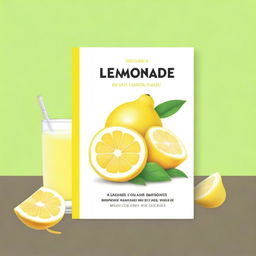 Create a book cover for a self-development autobiography titled 'Lemonade' with the subtitle 'When life gives you lemons