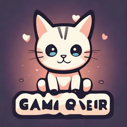 A game over screen with a cute little cat in the middle