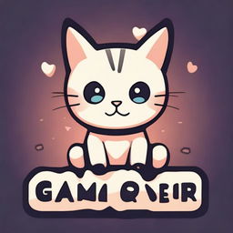 A game over screen with a cute little cat in the middle