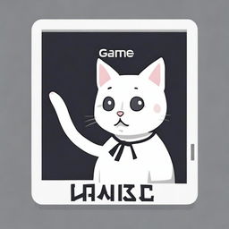 A game over screen for a game about a white cat