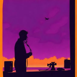 A dramatic sunny afternoon over the Pacific Ocean, with hues of orange and purple reflecting the tension of the moment