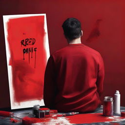 Create a film poster titled 'The Red Canvas