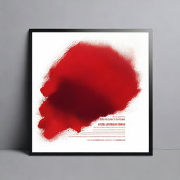 Create a film poster featuring a red canvas as the main element