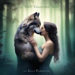 A captivating book cover featuring a majestic wolf in the background