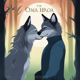 A captivating book cover featuring a majestic wolf in the background