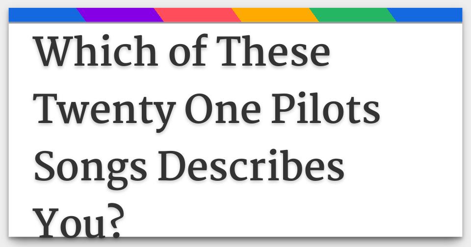 Ever wondered which Twenty One Pilots album matches your personality? Take this quiz to find out if you're more 'Vessel' or 'Blurryface' and discover your true musical match!