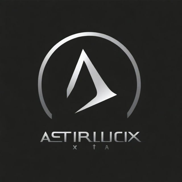 Create an image of the Astra Linux logo with a metallic, rock-inspired style