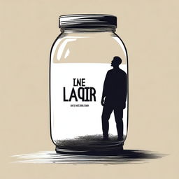 Create an image of a man standing over a jar with the title 'One Jar'