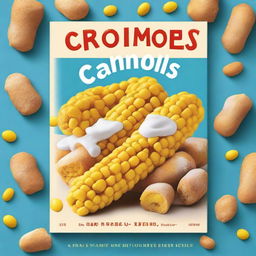 Create a book cover with the title 'Creamed Corn and Cannolis'