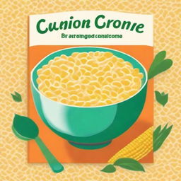 Create a book cover featuring a bowl of creamed corn