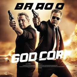 A dynamic movie poster titled 'Good Cop' featuring two male police officers in regular clothes