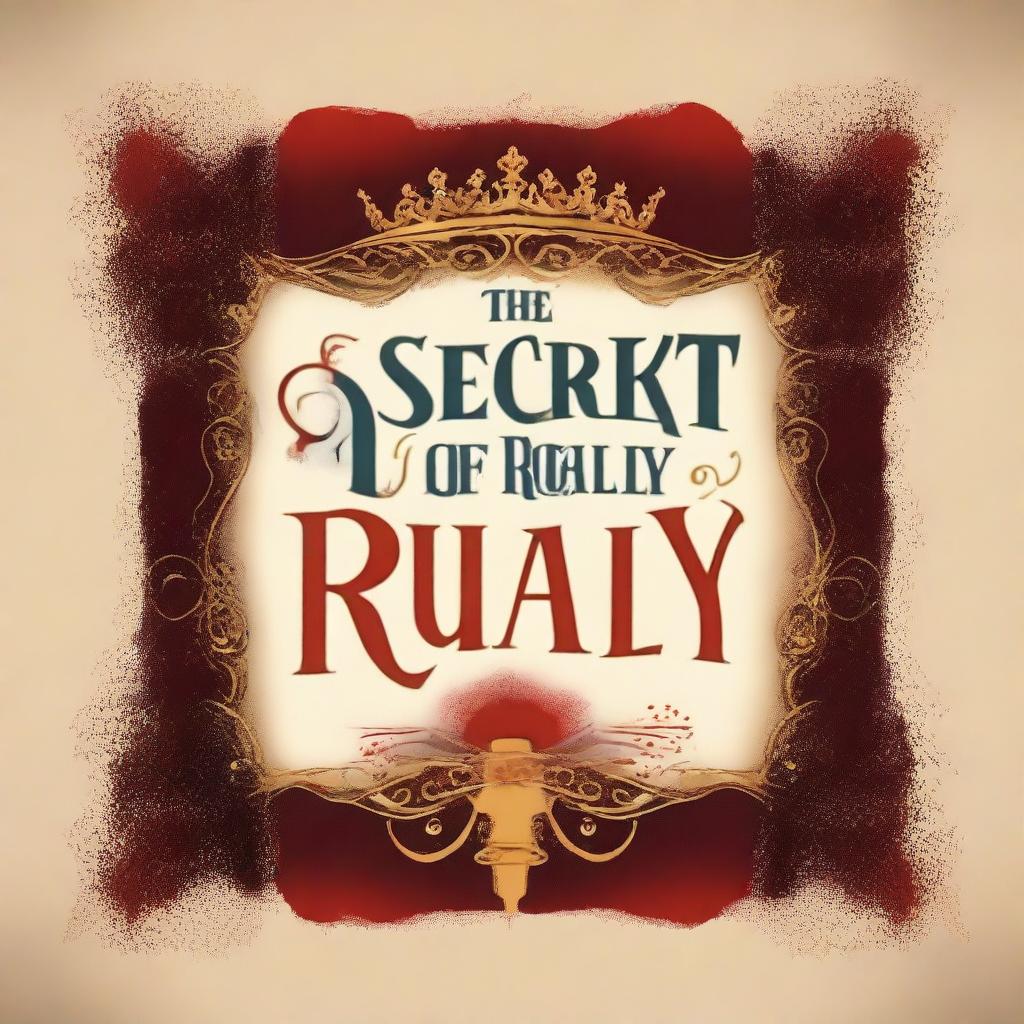 Create a book cover with the title 'The Secret of Royalty' in classic lettering