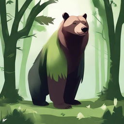 Create an image of a bear hybrid creature