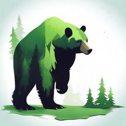 Create an image of a bear hybrid creature