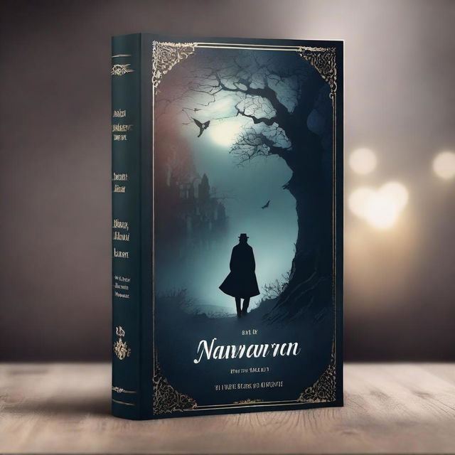 Create a captivating novel book cover featuring an intriguing and mysterious scene