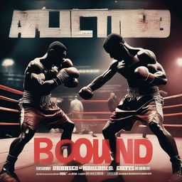 A dramatic and intense poster for a boxing series