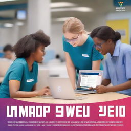 A vibrant and modern advertisement for a technology university