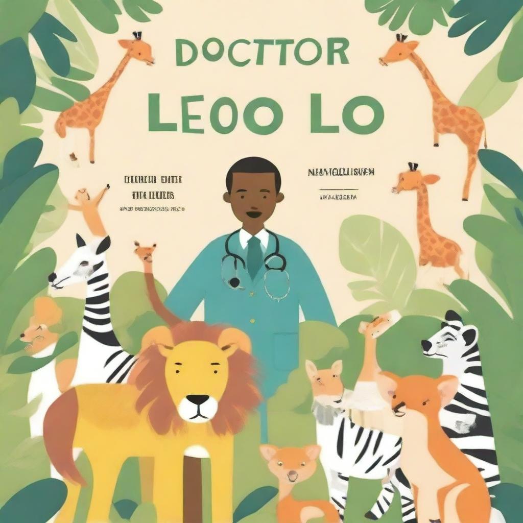 Design the cover for the book titled 'Doctor Leo: The Zoo's Lion Healer' by Nha Nguyen