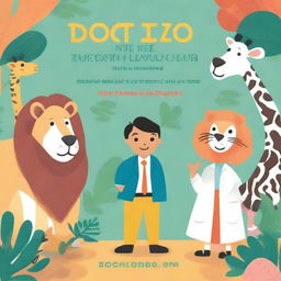 Design the cover for the book titled 'Doctor Leo: The Zoo's Lion Healer' by Nha Nguyen