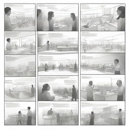 A storyboard for an advertising spot showcasing an international university of technology