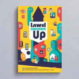 Create a book cover titled 'Level Up! Gamificação para comunicações internas eficazes e crescimento organizacional'