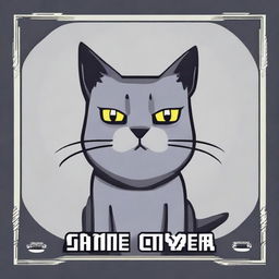 A game over screen for a game about a grey cat